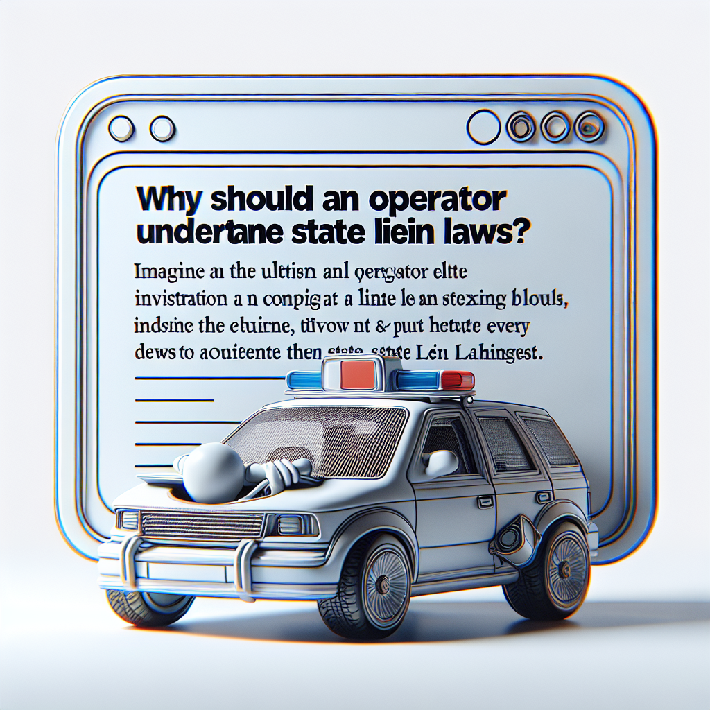  Why should an operator understand their state lien laws?