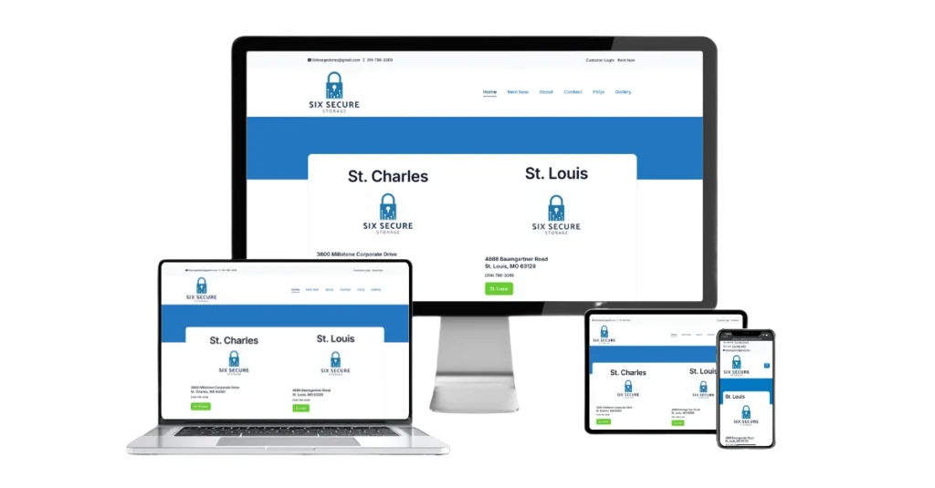 self storage website design