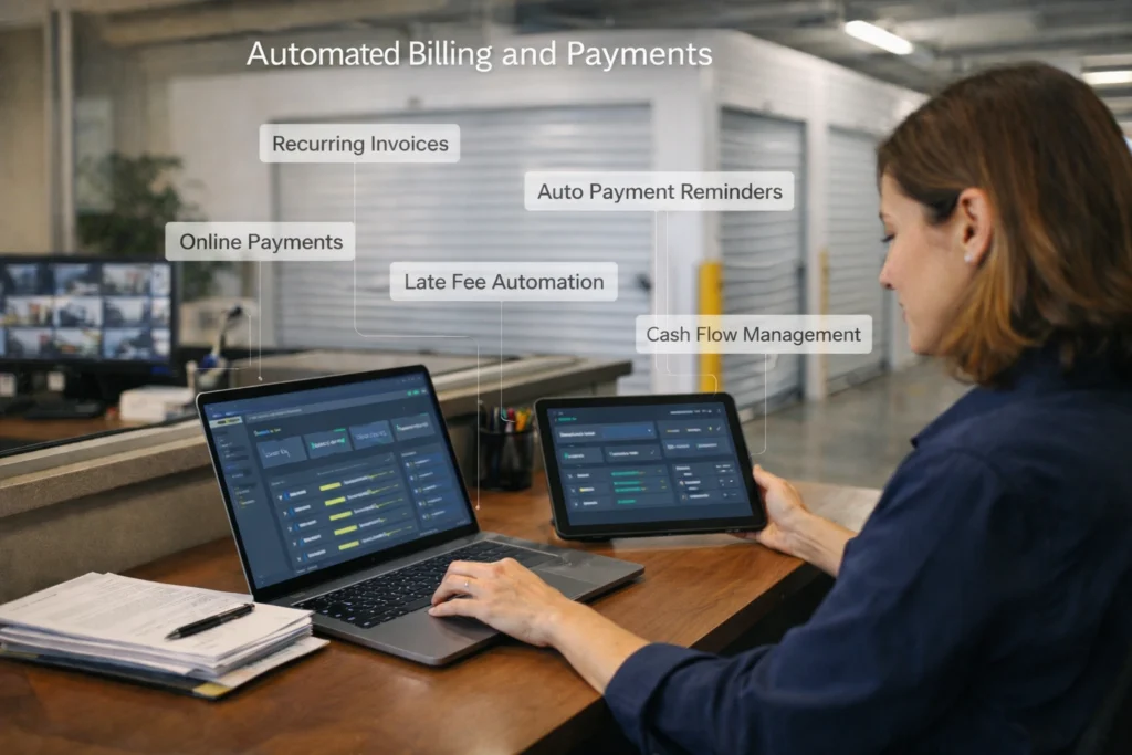 Automated Billing and Payments with Storage Software Features