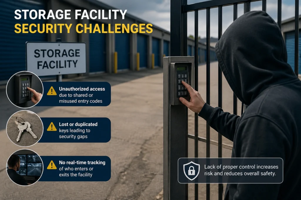 Cloud-based access control storage facility security challenges