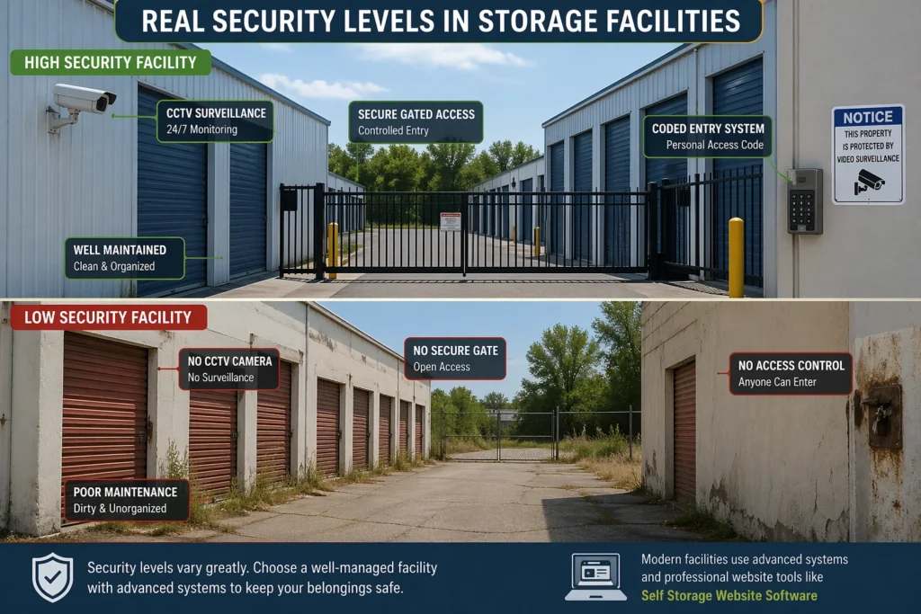 Real Security Levels in Storage Facilities and Storage Unit Security
