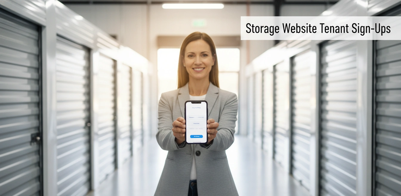 How can storage website tenant sign-ups be increased effectively?