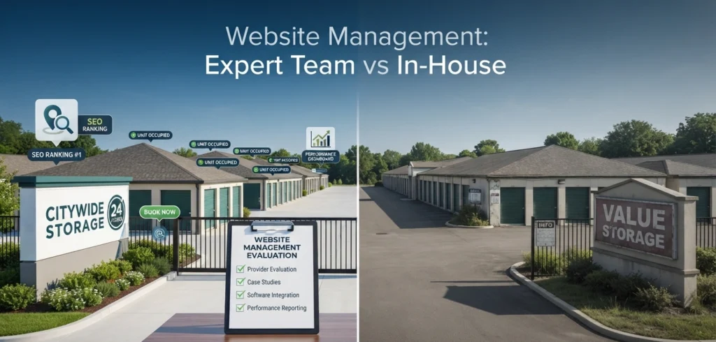 Self Storage Website Management Companies vs In-House Teams
